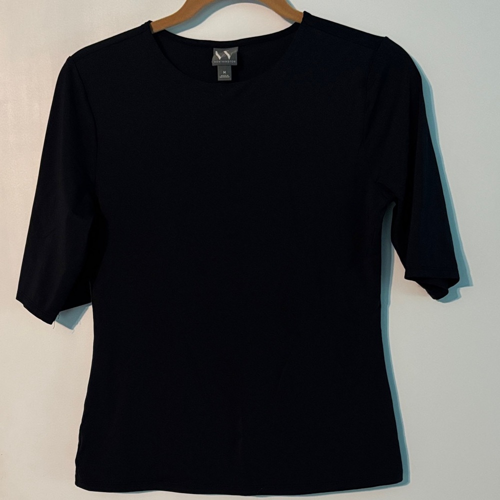 Worthington Black Short Sleeve Top